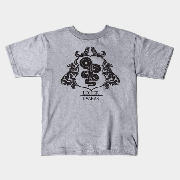 Lecter Family Crest Kids T-Shirt by doriandoodles